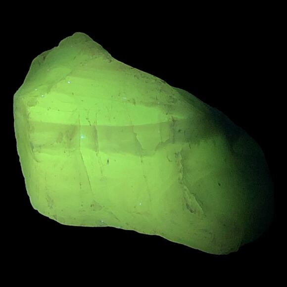 Milk Glass Pale Blue Art Glass Cullet Layered Manganese Glow Slag Glass #4GX68 - Picture 1 of 7